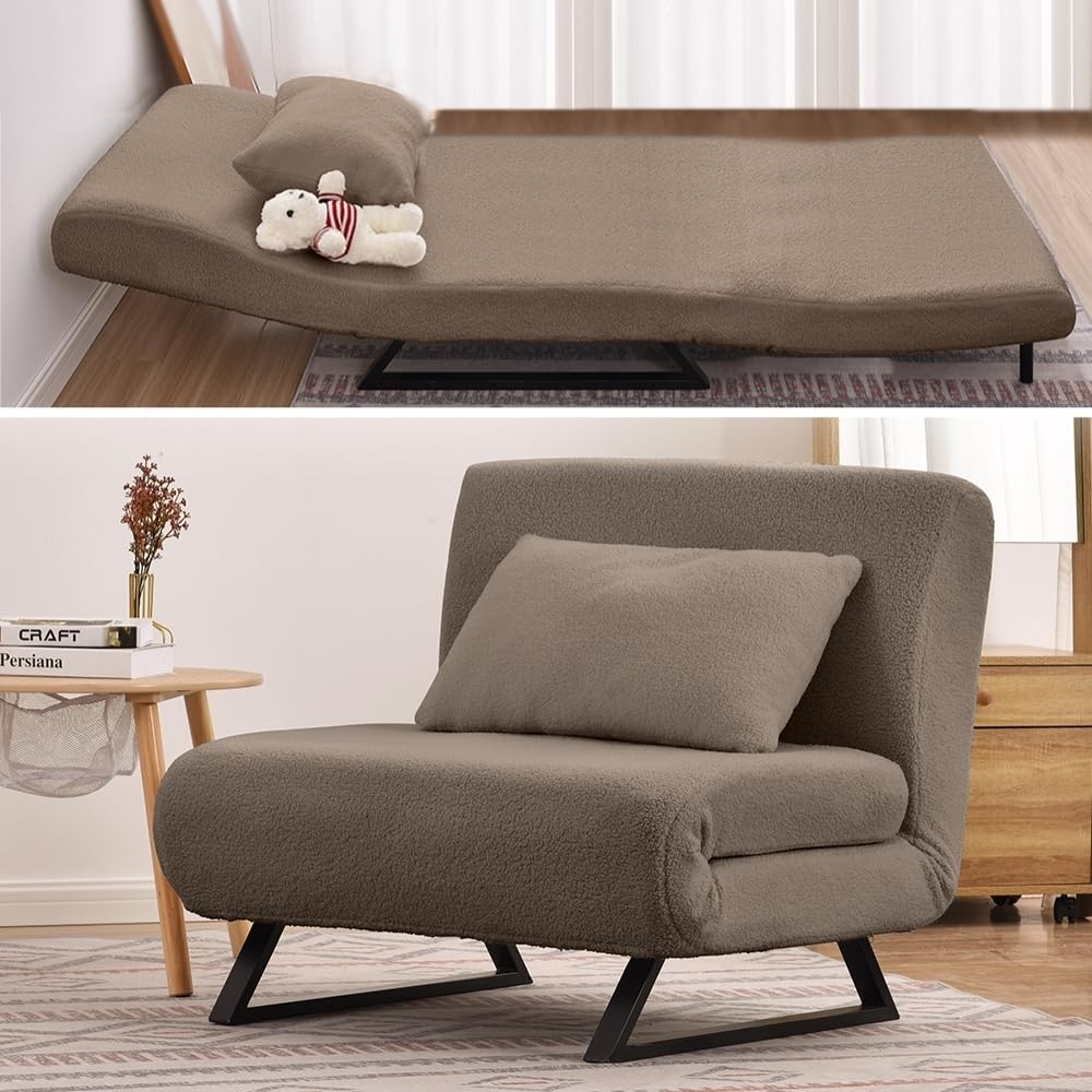 Amazon｜ソファベッド ソファー【ウールの様なふわふわ生地】1人掛け