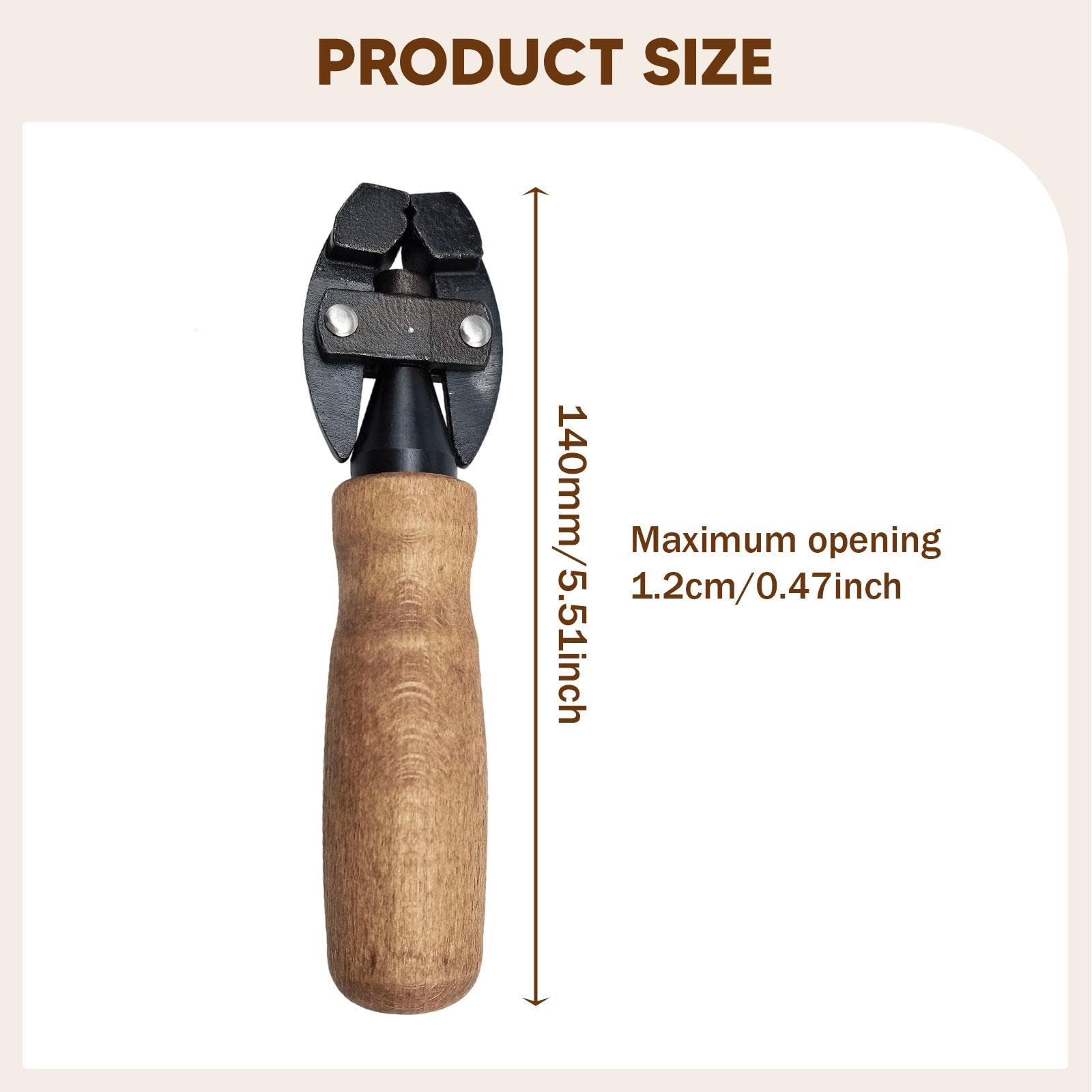 F Fityle Étau à Main Réglable avec Manche En Bois et Acier à Haute Teneur En Carbone pour épingles et Tiges de Boucles D'oreilles