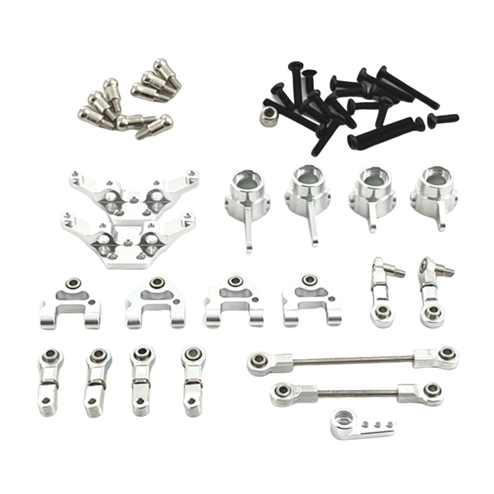 Accesorios para Coches RC, Piezas Metálicas: Torreta de Amortiguación, Copa de Dirección.