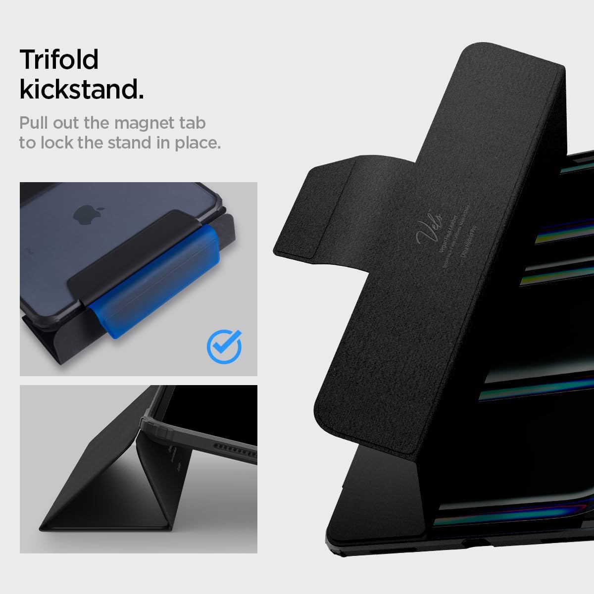 Spigen for iPad Pro 13 inch Case M5/M4 (2025-2024), Ultra Hybrid Pro with Clear Transparent Back and Pencil Holder, Black - Image 7