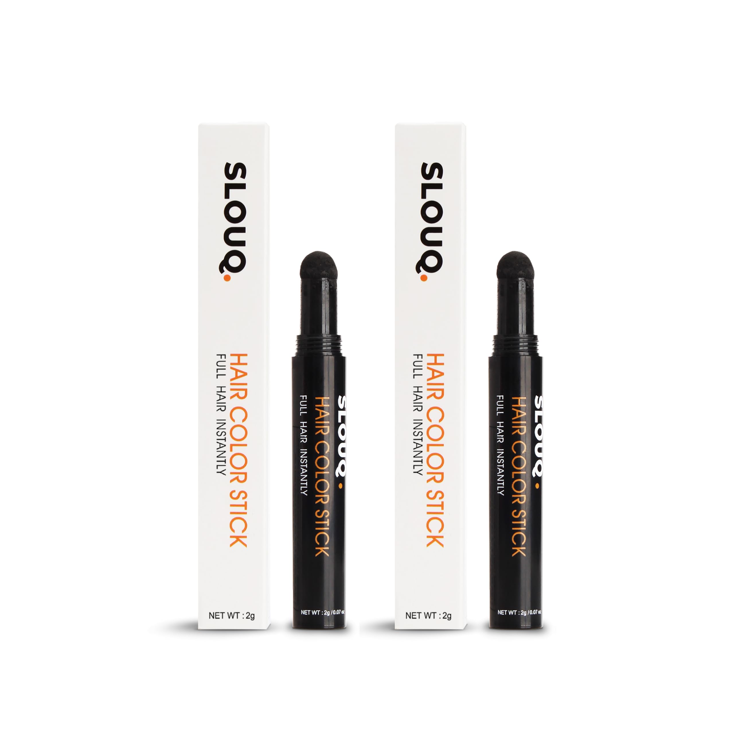 SLOUQ Instant Hair Root Touch Up Colour Stick | Hairline Shadow Stick | Root Concealer for Thinning Hair - Long Lasting & Chemical Free (2 Gm) (Pack Of 2) (Black + Black, 2 Gram)-image-22