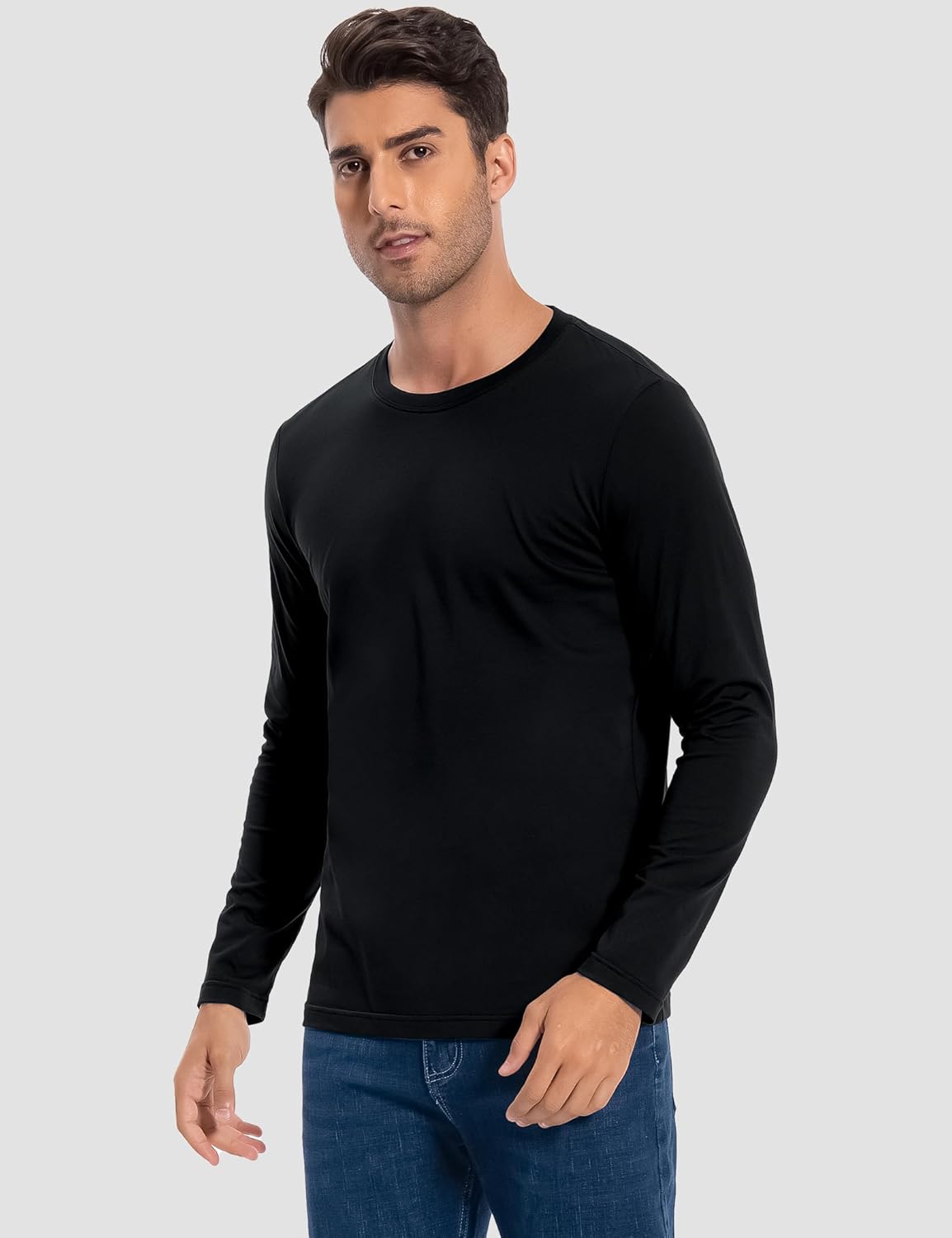 Pioneer Camp Mens T Shirts Cotton Casual Crew Neck Short/Long Sleeve Basic Heavyweight Soft Plain Tees Classic Fit Tshirts - Image 2