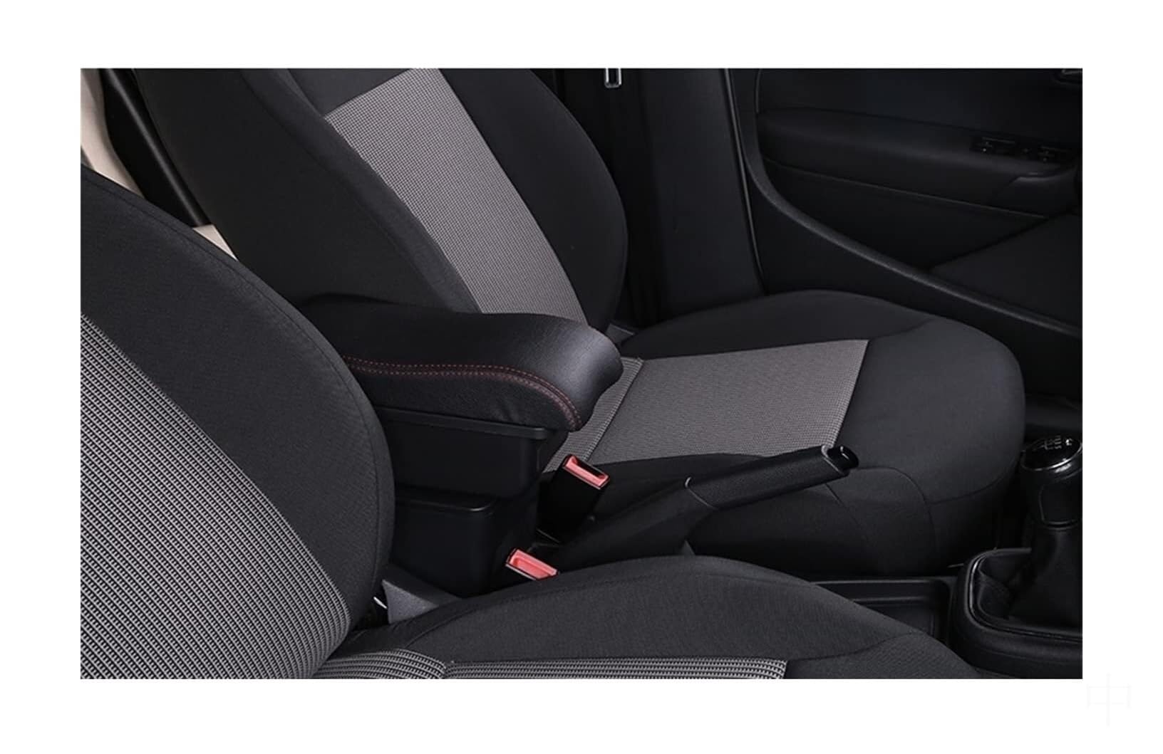 Nvcphgedek One Color Car Armrest Storage Box Compatible With Vw For Polo 9N 3 2002-2009 Retrofit Armrest For Box With Usb And Ashtray