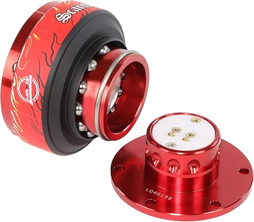 Miniatura 6 de NRG Innovations GEN 2.0 Adaptador de liberación rápida para volante, con pernos de montaje y llave Allen, patrón de pernos de 0.236 x 2.756 in0.236