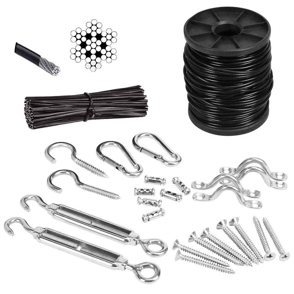 String Light Hanging Kit Outdoor Patio Light Suspension Sun Shade Sail