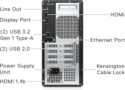 Miniatura 5 de Dell Inspiron-i3020 Business Desktop 2023 Intel Core i5-13400 10-Core Intel Iris Xe Graphics 16GB DDR4 512GB SSD+ 1TB HDD Teclado y mouse con cable