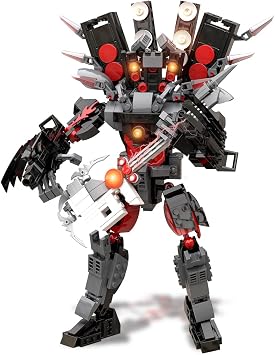 Titan Clockman Building Block Toy, Titan Clockman Model Toy, Action Figure, Replicable Assembly Block Toy, Titan TV Man Guitar Man