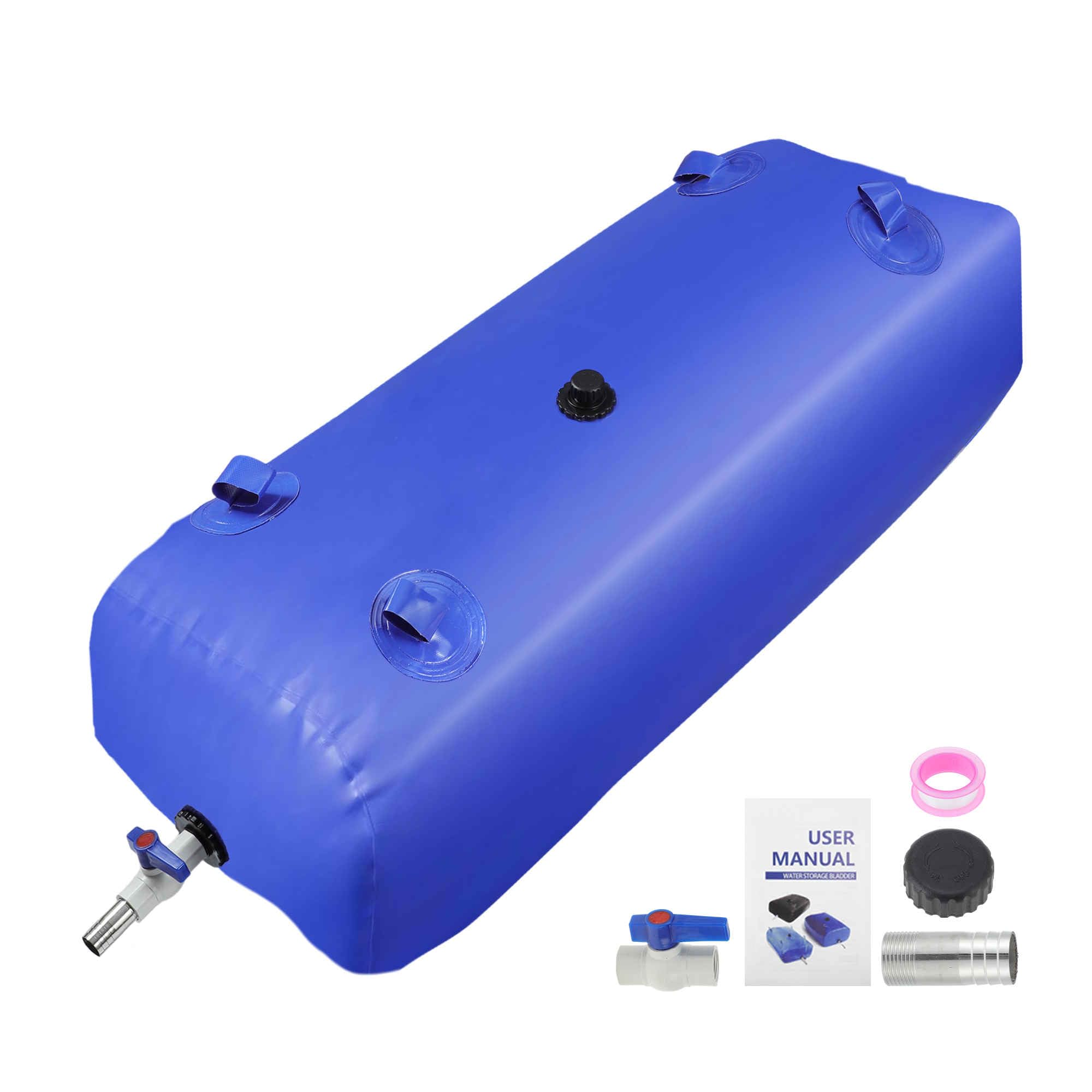 A ABSOPRO 330 L/87.17 gal Water Storage Bladder Container Large Capacity Foldable Portable Water Tank Urgency Water Bladder Soft Water Bag RV Camping Garden Watering Field Irrigation 1000D