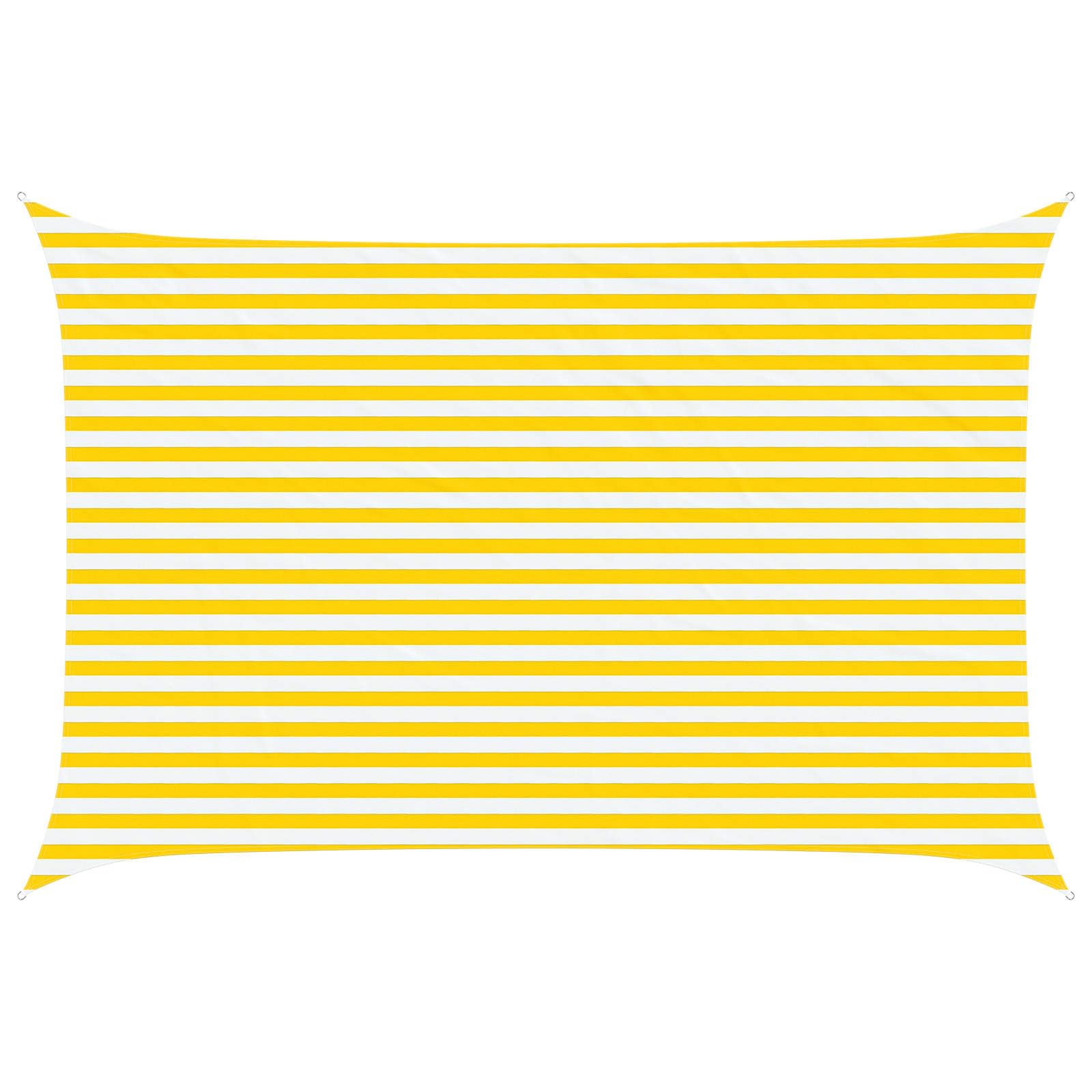 vidaXL Sun Shade Sail Yellow and White 4.5 x 3 m 100% Polyester Oxford, Outdoor Shade, UV-Resistant, Rectangular Canopy, Polyester Cover, Modern Terrace, Water Resistant Poolside — image 1