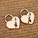 2 Set Heart Shape Padlock, Rose Gold Heart Love Padlocks with Key for Luggage Handbag Diary