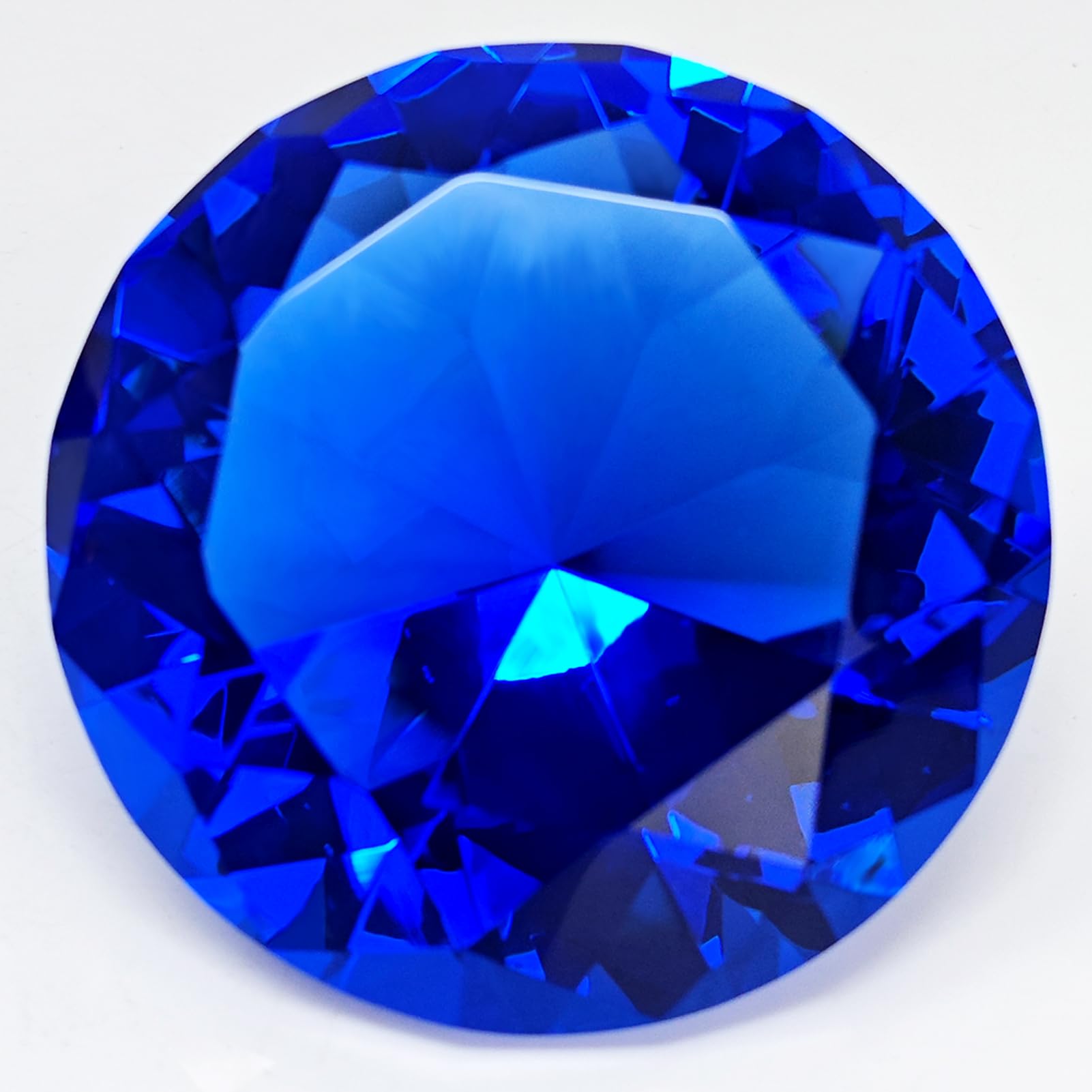 Un grand presse-papier en cristal avec support pour décorations de mariage, décoration d'intérieur, 7,9 cm (bleu)