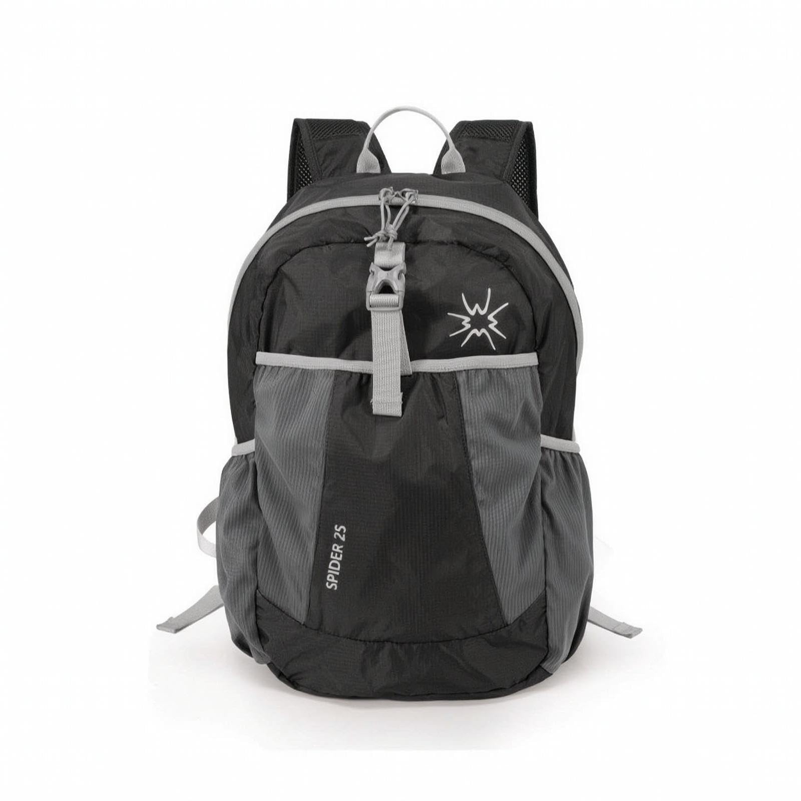 Packable Backpack Lightweight Foldable Backpack Compact Packable Daypack for Journeyers, Commuters, Travel, Hiking, Day Trips Black Grey-picture-22