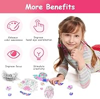 OSDUE 3D Unikornis Puzzle Színező Készlet - Kreatív Kézműves Szett 6-12 Éves Gyerekeknek - Fejlesztő Játék Lányoknak és Fiúknak - Születésna 5