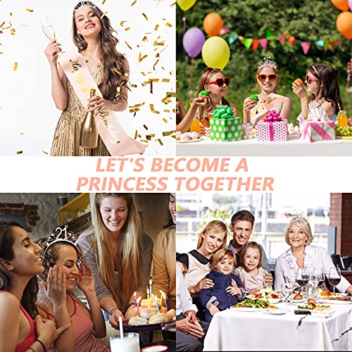 Sinwind Verjaardagskroon, sjerp, verjaardagskroon, sjerp set, verjaardagskroon met verjaardagssjerp, kristallen tiara… - Image 8