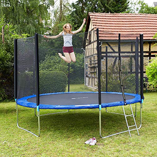 Kangui Palo Di Rete Per Trampolino Da Giardino - Kit Completo Con Schiuma E Viti, Altezza 221,5 Cm, Adattabile A Vari Modelli
