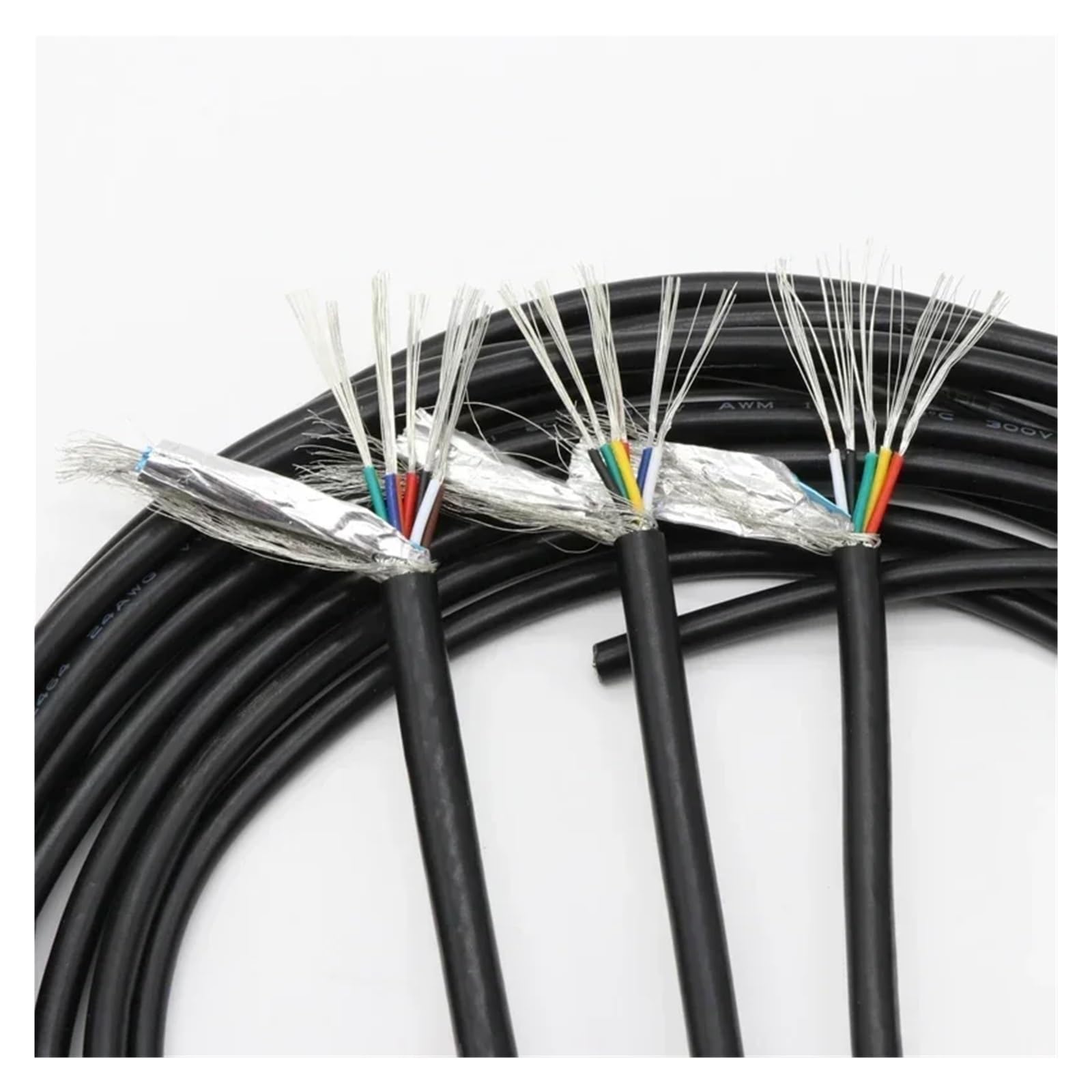 Câble blindé UL2464 5/10 m, 26 AWG, 24 AWG, 22 AWG, ligne audio, 2, 3, 4, 5, 6 ou 8 conducteurs, câble de contrôle de signal en cuivre, fils gainés(24AWG,5 METERS_5 CORES)