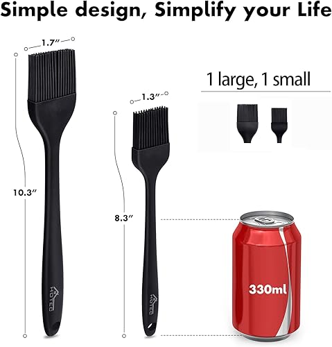 Miniatura 37 de HOTEC Cepillos de repostería de silicona resistentes al calor, para untar aceite y salsa de mantequilla, adobos para barbacoa, parrilla, hornear