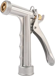 BILAL Zinc Metal Garden Hose Nozzle - High Pressure Pistol Grip Sprayer with Adjustable Spray, Threaded Front for Watering & Cleaning