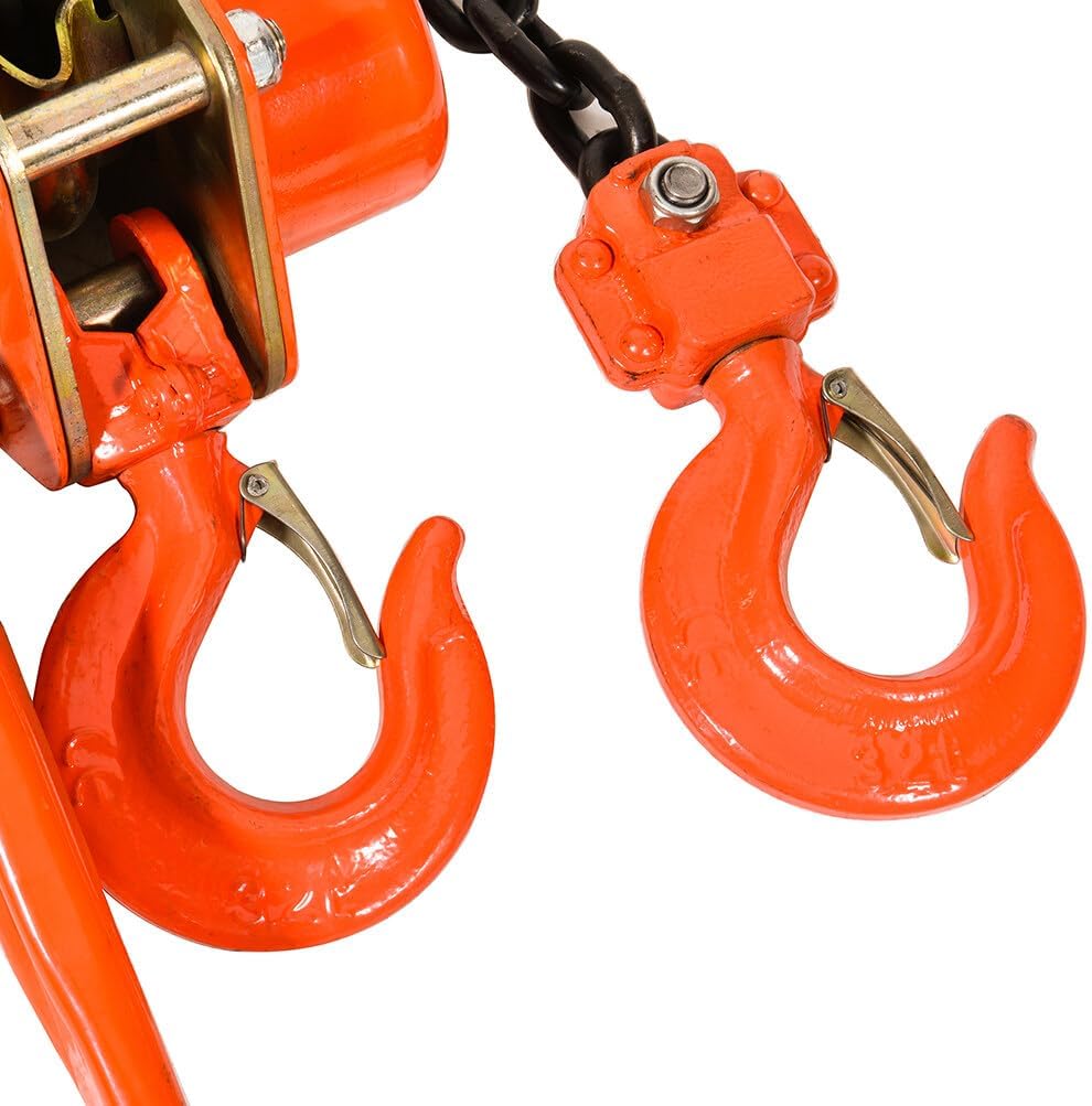 Manual Lever Chain Hoist, 3 ton 6600LBS Chain Hoist 10 FT Come Along Winch 2 Heavy Duty Hooks Industrial Grade Steel Chain, G80 Chain Come Along for Building Warehouse Automotive Machinery