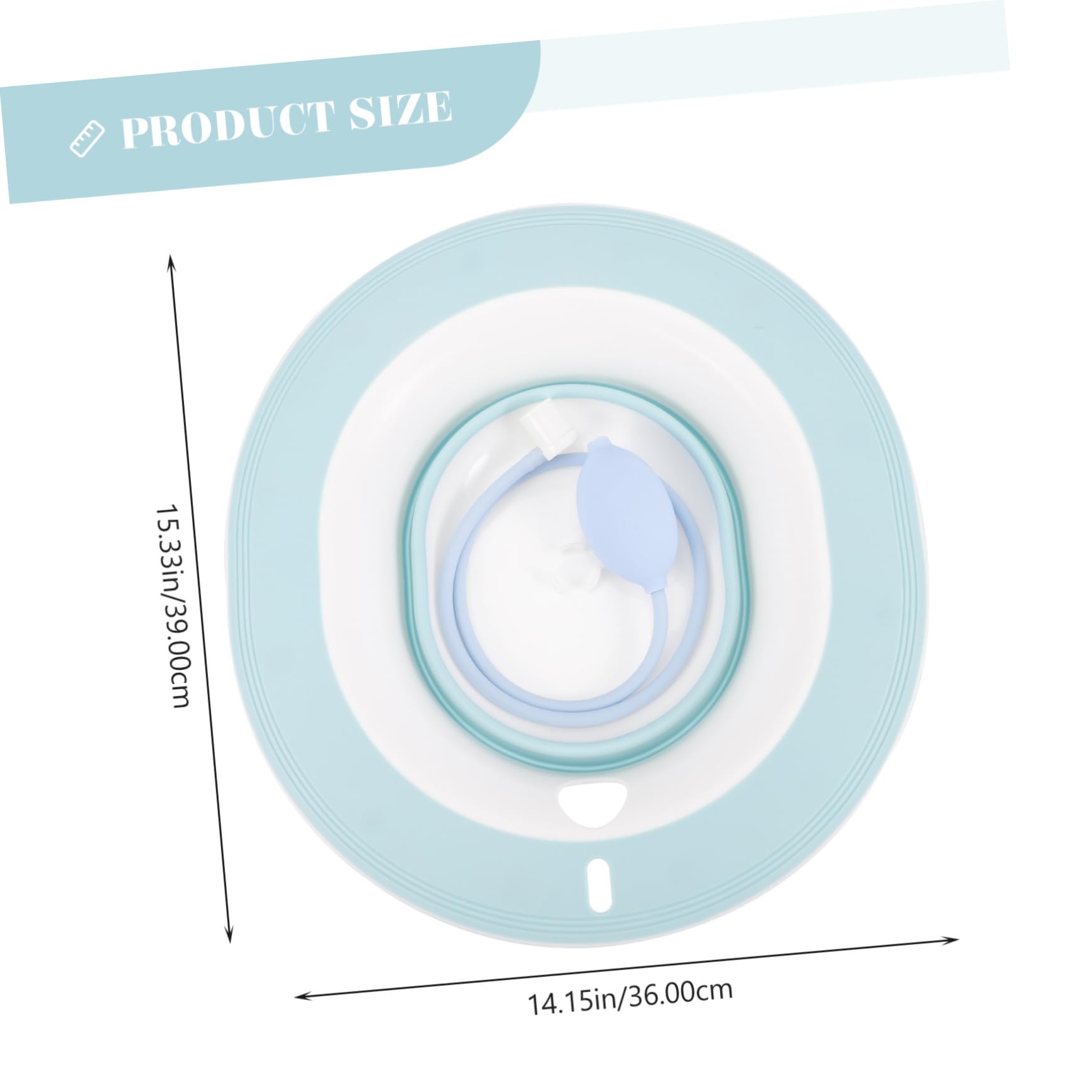 Vaguelly Vasca da Bagno per Igiene Post Parto per Donne in Gravidanza Sitz in Plastica Blu con Design Antiscivolo e Profondità per Immersione Profonda e Bagno Sanitario
