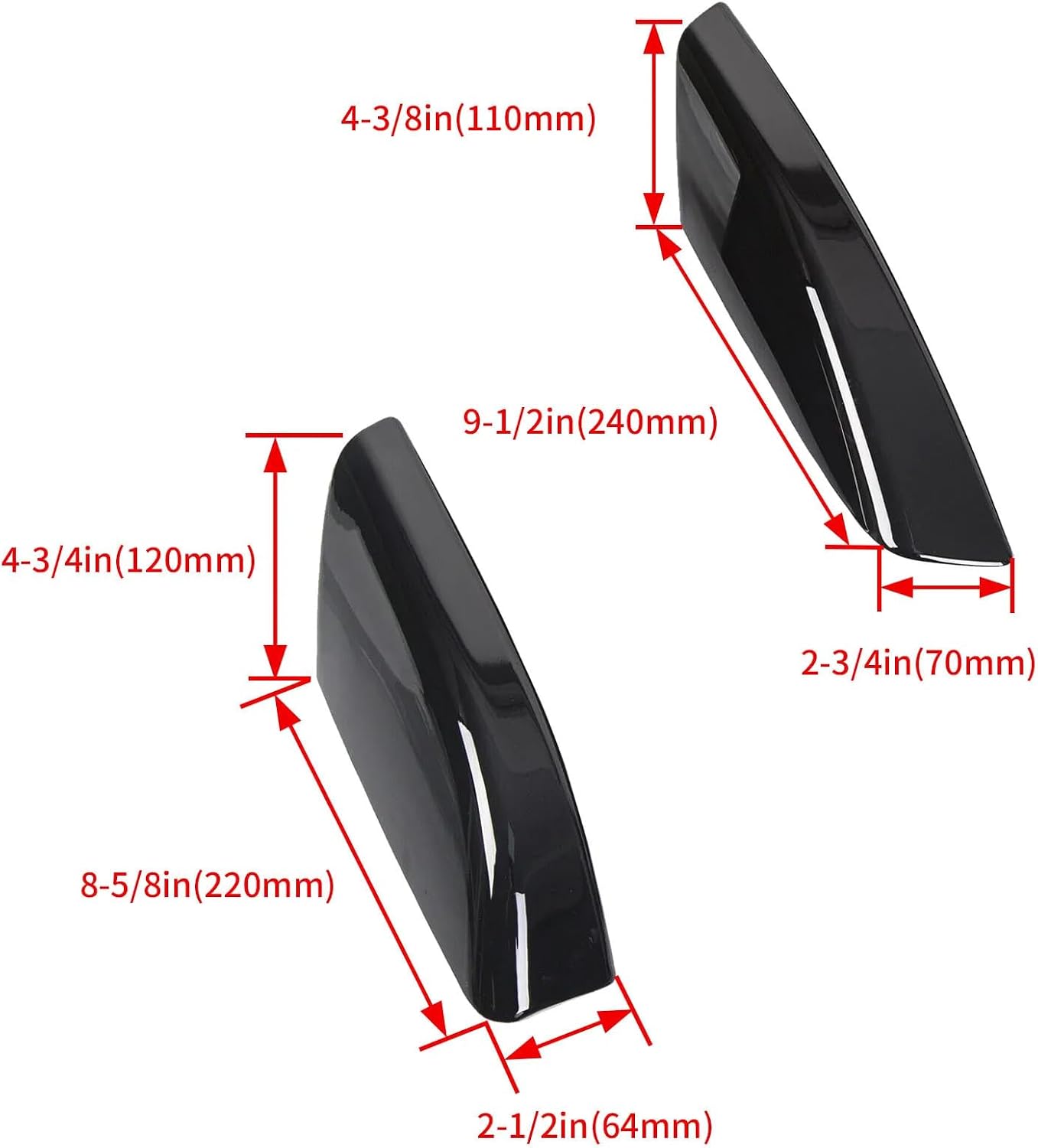 Gloss Black Roof Rack Rails End Caps for Toyota 4Runner 2003 2004 2005 2006 2007 2008 2009 Models