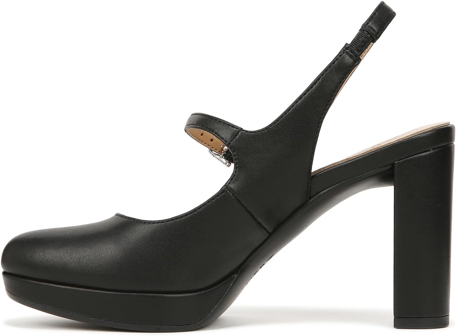 Naturalizer Womens Berlin Slingback Mary Jane Pump Black Smooth 8 M