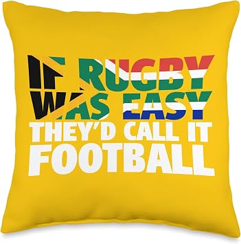 South African Rugby Joke Funny Bokke Braai Throw Pillow