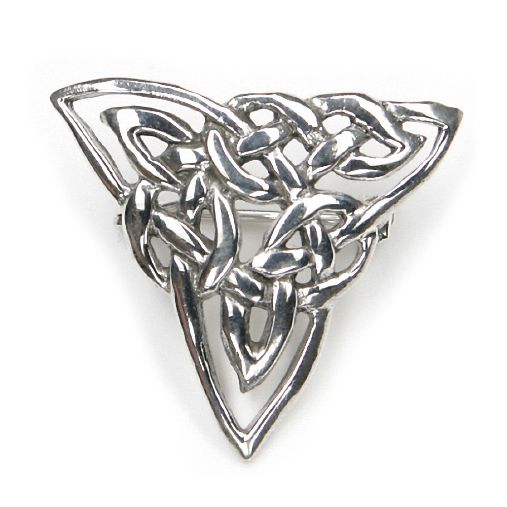 Keltische Brosche Fibel Gewandnadel Massiv 925 Sterlingsilber Keltenknoten Mittelalter Keltisch Silberschmuck Damen Herren