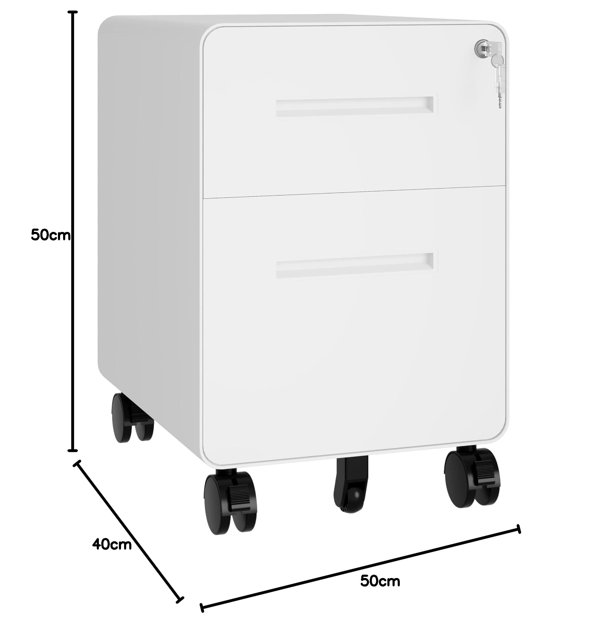BISLEY Contenedor con Ruedas, Metal, Mobil