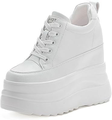 AONETIGER High Heeled Wedge Trainers for Women 13 CM Platform 2.5-6.5UK