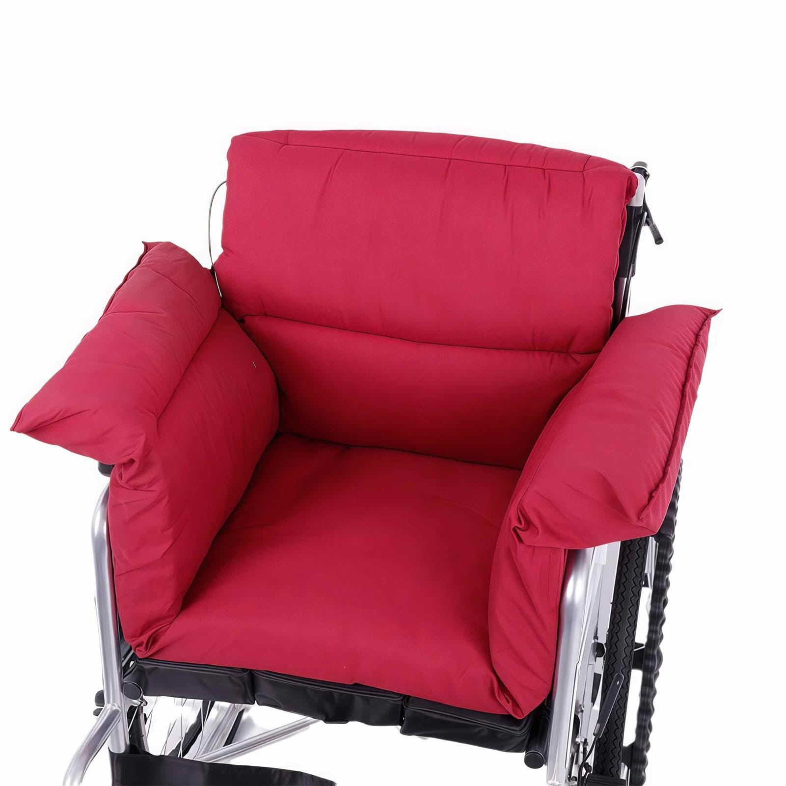 Cojines para silla de ruedas para aliviar la presión con fundas para reposabrazos, cómodo cojín de apoyo para la espalda para personas mayores