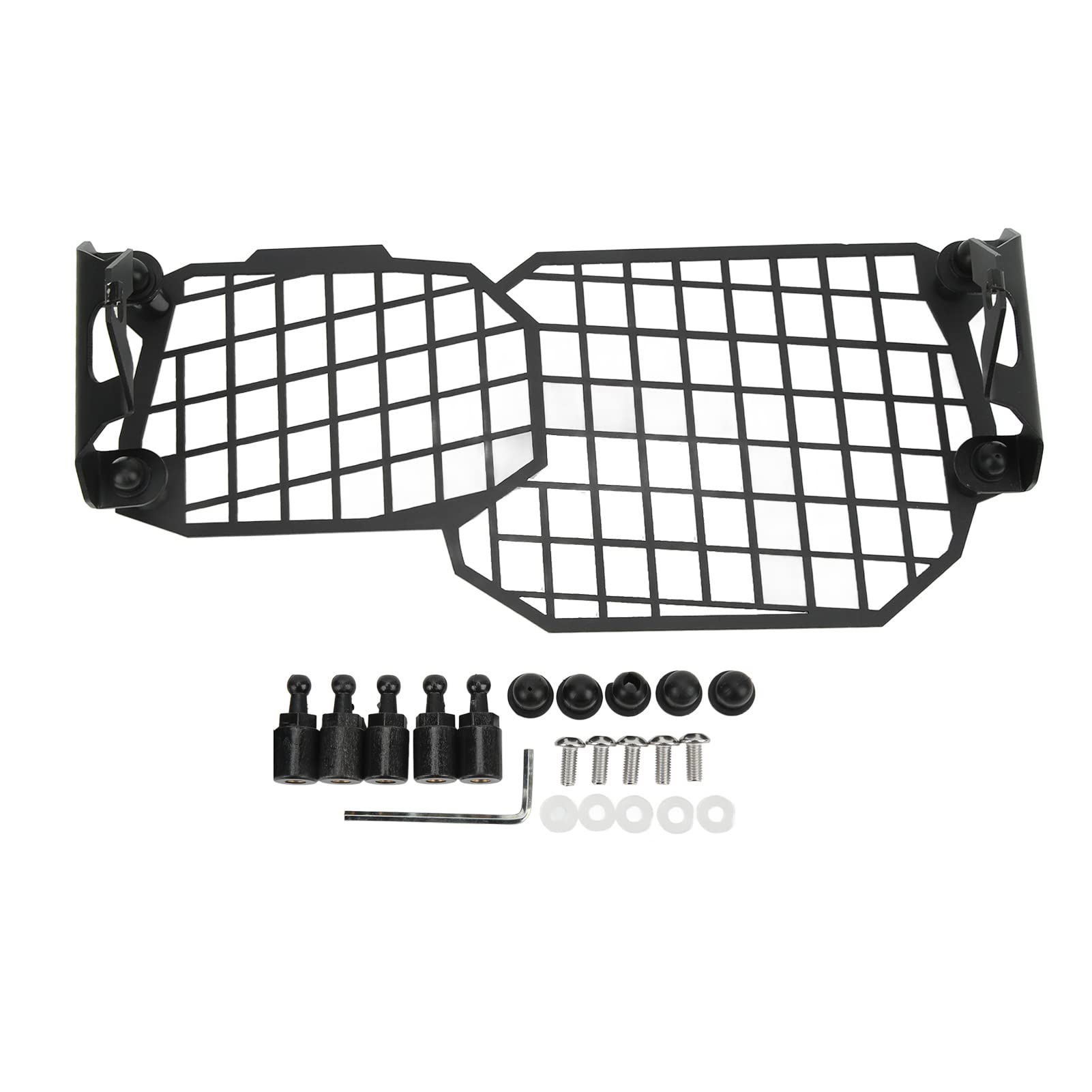 Protector de rejilla para faros delanteros de motocicleta, de acero inoxidable, compatible con modelos F650GS F700GS F800GS F800R, duradero, resistente al óxido, color negro