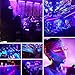 36LED Black Lights, U`King 72W UV Stage Lights Blacklight with Glow in The Dark Party Supplies by DMX Remote Control for Halloween Stage Lighting (1 Pack)