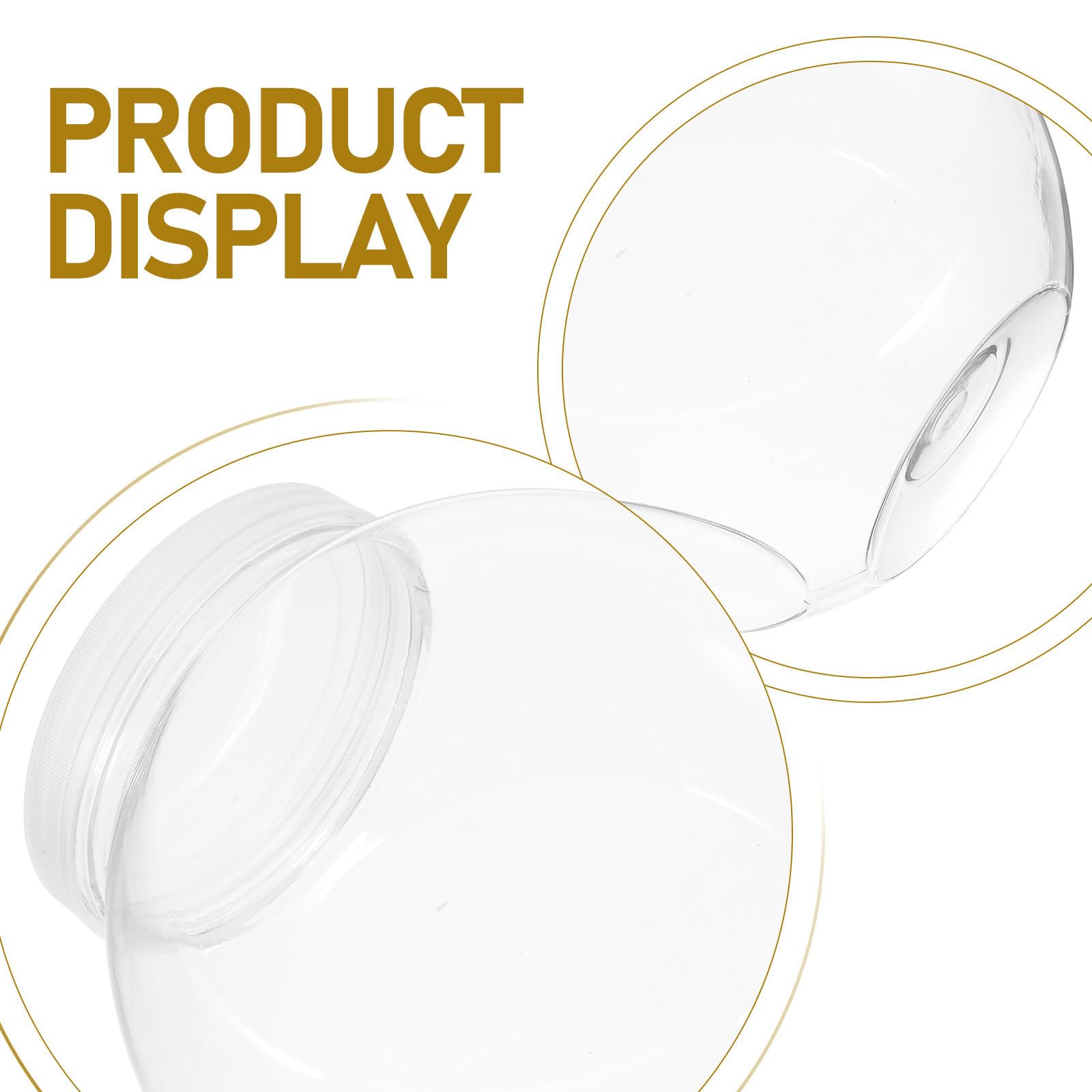 Tarros Redondos de Plástico Transparentes 4 Piezas 2100 Ml | Tapa Incluida, Uso en Cocina y Viaje, Interior Liso y Limpieza Sencilla