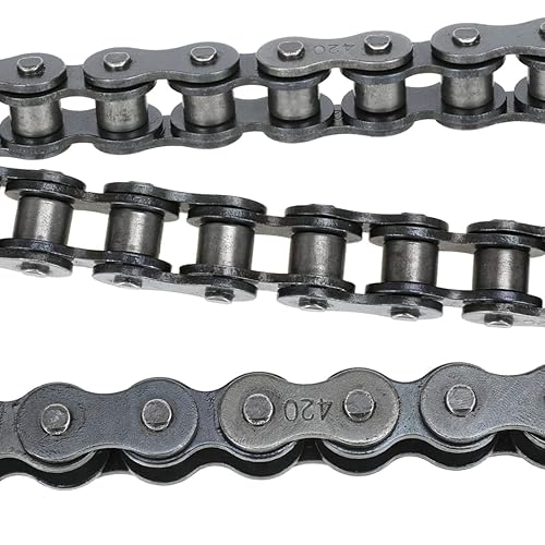 Miniatura 7 de YOXUFA Cadena trasera 420 de 90 eslabones para Coleman Mini Bike CT200U BT200X CT200U-EX Baja Warrior MB165 MB200 Heat TrailMaster Massimo 212cc