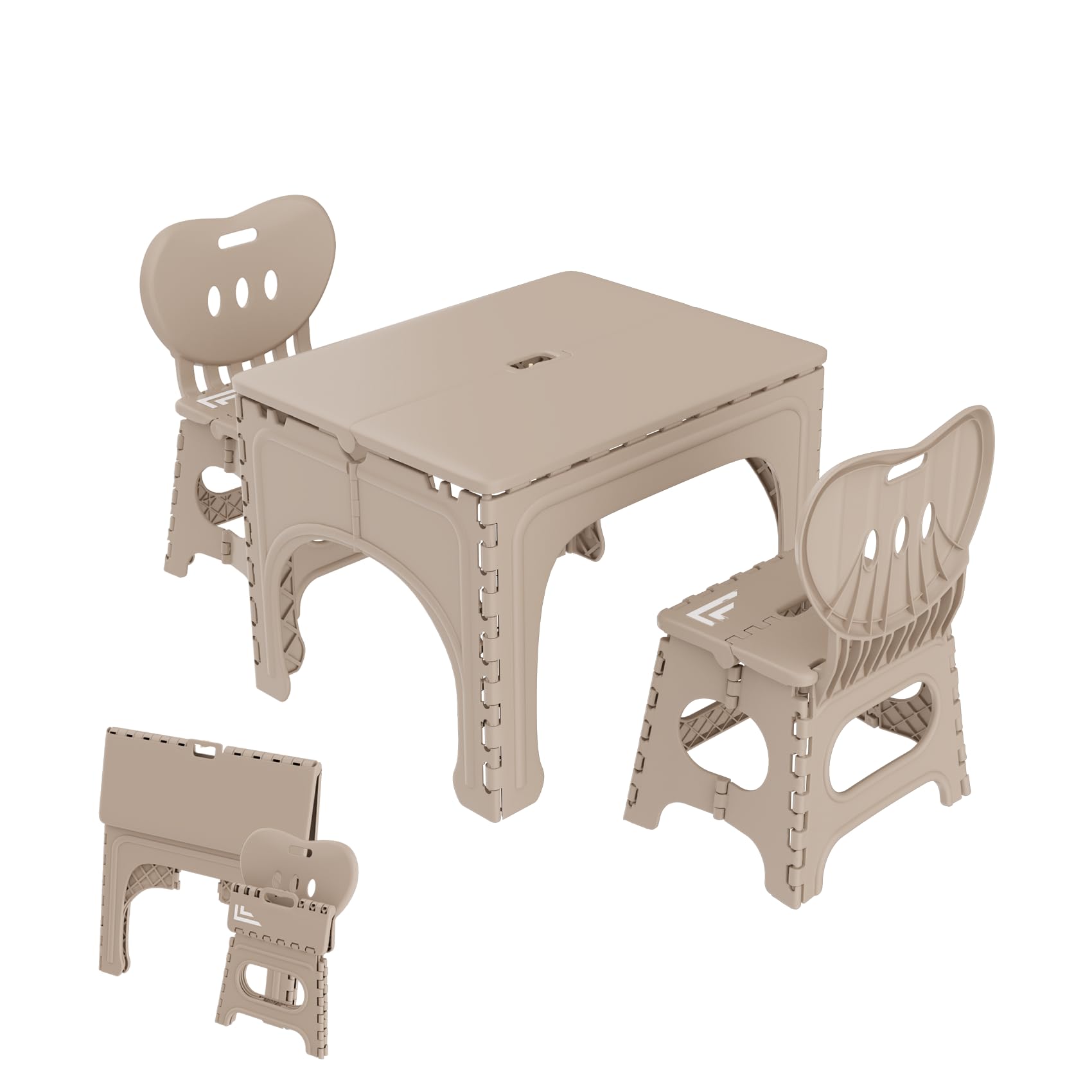 Amazon.com: UNICOO® Kids Folding Table and Chairs Set, Kids Table