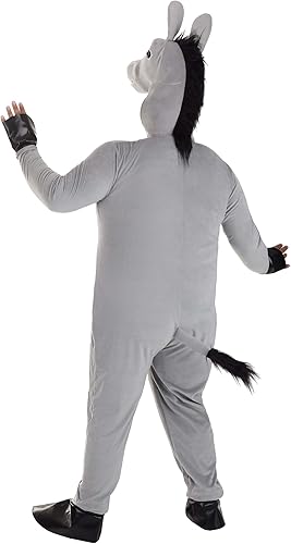 Miniatura 5 de Fun Costumes Mono de burro gris para adultos, talla grande, traje de burro de Halloween