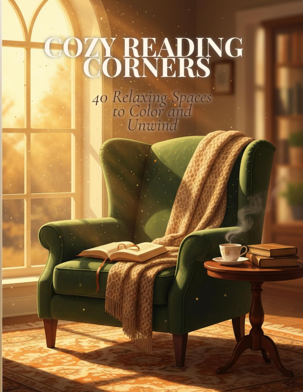 COZY READING CORNERS: 40 Relaxing Spaces to Color and Unwind