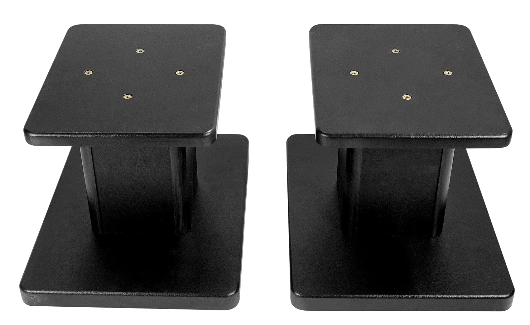 Rockville RHT8B 8in Desktop Speaker Stands, 66lb Capacity, Isolation Pads, Cable Management, Perfect for Studio Monitors and Bookshelf Speakers