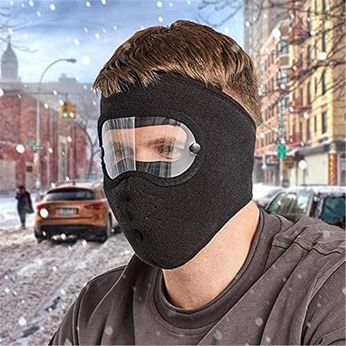 Miniatura 2 de Protección facial completa, máscaras cálidas de invierno, forro polar para montar a prueba de viento, gafas de alta definición con protección facial