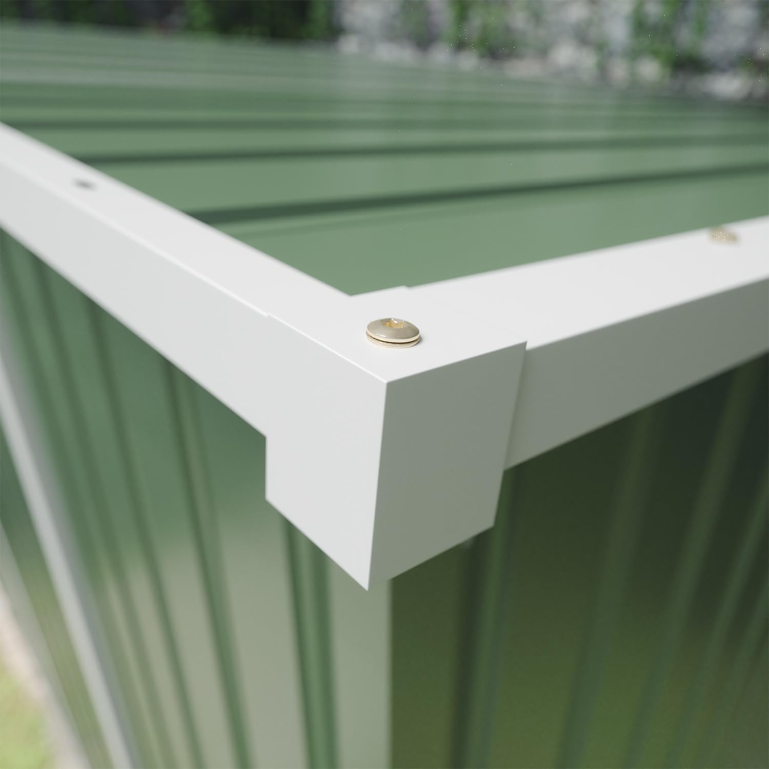 Casetta da Giardino in Acciaio Zincato 2,77x1,93xh1,96 cm, 5,35mq, Porta a Battente (Verde)