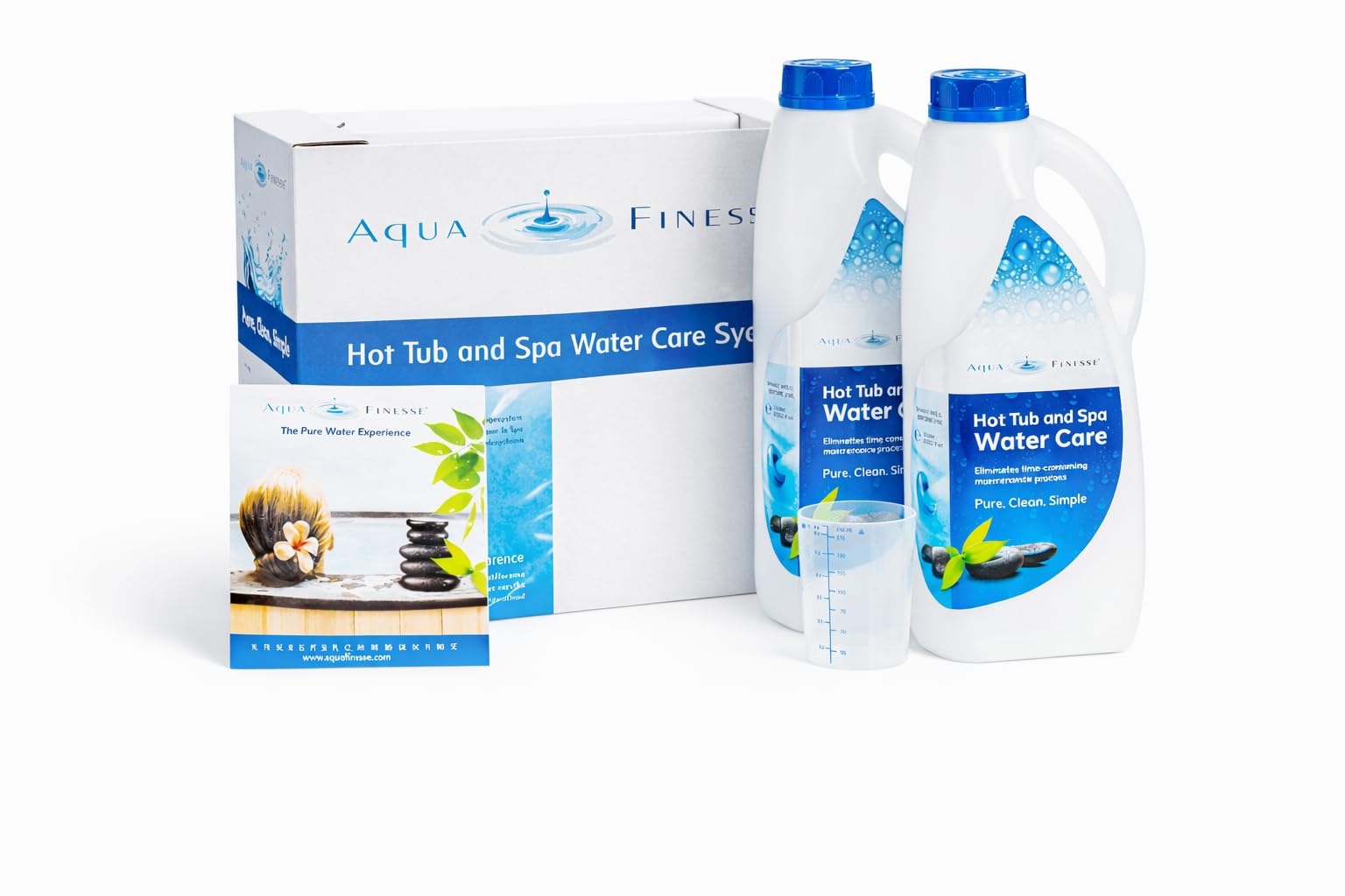 Aqua Finesse Wasserpflege Set für Outdoor-Whirlpools, AquaFinesse + Pfahler pH Heber
