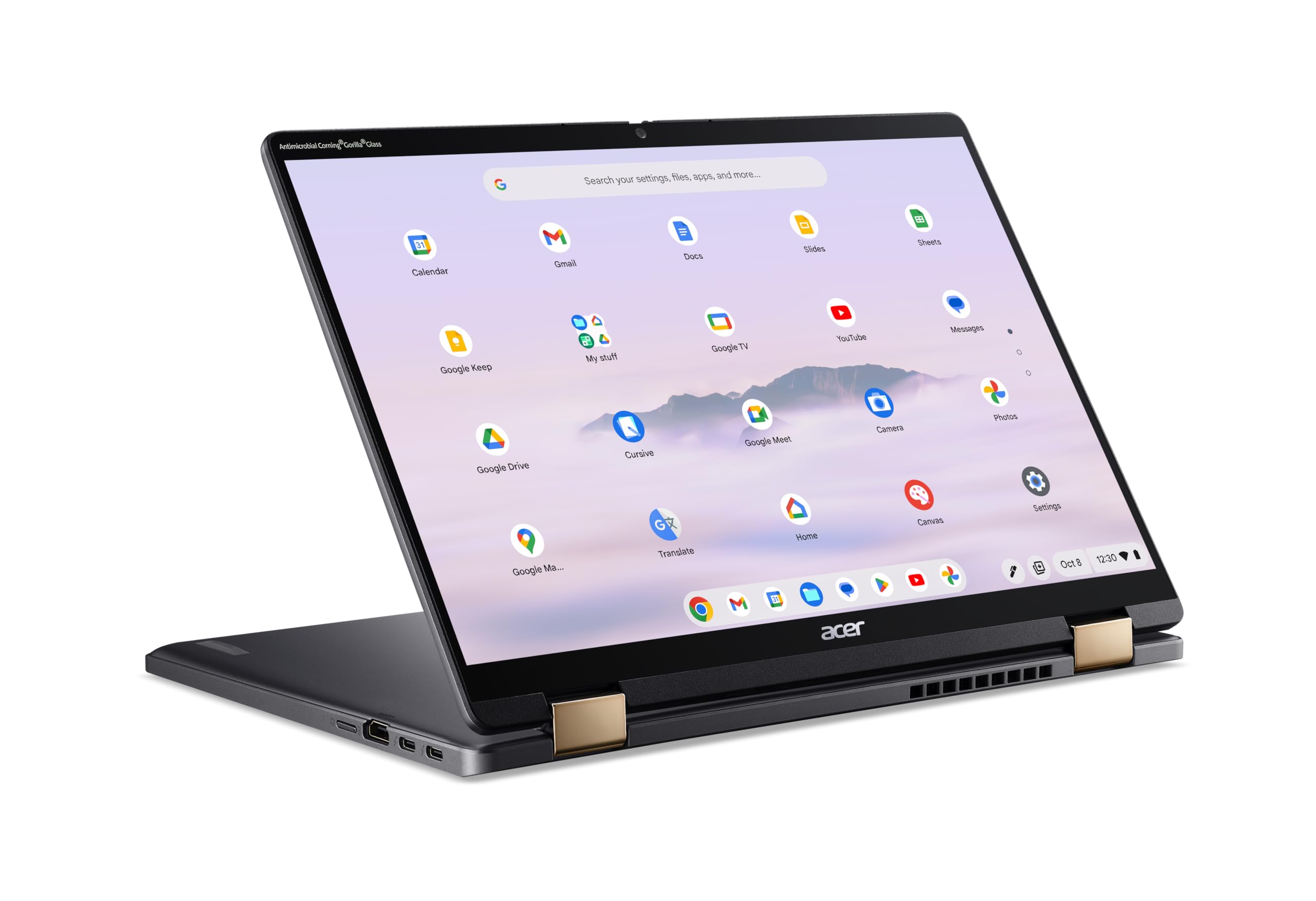 Acer Chromebook Plus Spin 714 14" WUXGA Tactile Convertible Intel Core Ultra 7 155U 16 Go RAM 512 Go SSD Chrome OS Gris Clavier FR AZERTY CP714-1HN
