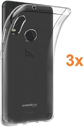 Electr?nica Rey 3X Funda Carcasa Gel Transparente para BQ AQUARIS X2 / BQ AQUARIS X2 Pro, Ultra Fina 0,33mm, Silicona TPU de Alta Resistencia y Flexibilidad