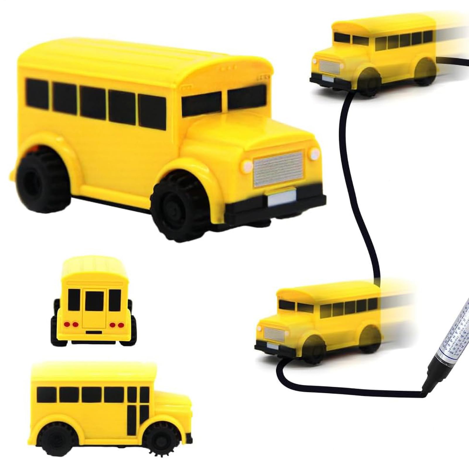 Coche Que Sigue Líneas Negras – Juguete Educativo Con Sensor Óptico Y Bolígrafo Mágico Para Dibujar Pistas