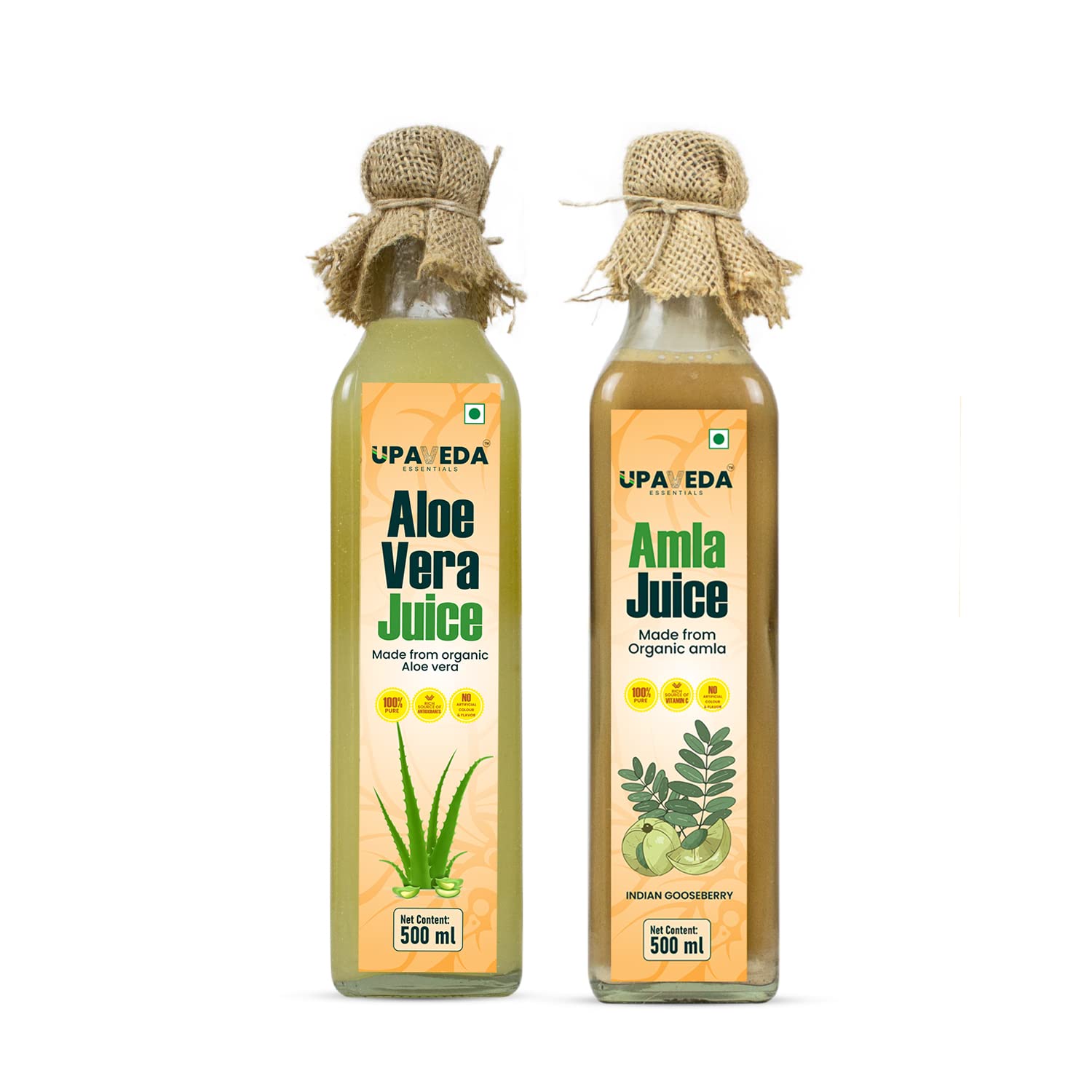 Upaveda Amla & Aloevera Juice 500 ml | Detox Pack | Boosts Immunity and Digestion | Rejuvenates Skin and Hair | Immunity Boosters for Adults | No Added Sugar (B09NFMBD4W) Amazon Price History, Amazon Price Tracker