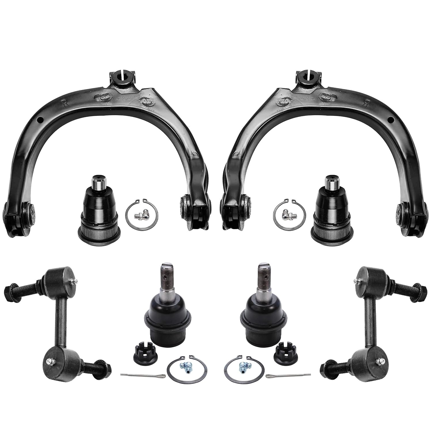 Detroit Axle - 8pc Front End Kit for 2002-2003 Chevy Trailblazer GMC Envoy