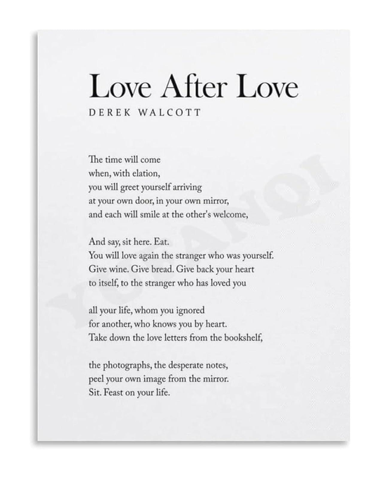 NWPNLXEA Poetry Themed Inspirational Poster Canvas Wall-Art Print for Study Library Office Wall Decor Framed,12x18inch(30x45cm)