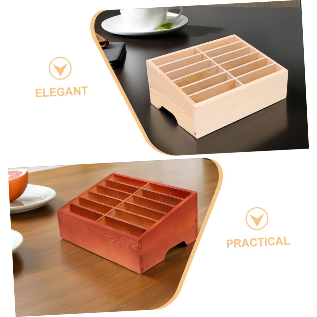 2 Pezzi Organizer Scrivania in con Scomparti Multipli Scatola Cellulare per Aula e Ufficio Supporto Versatile per Telefoni Penne e Piccoli Oggetti