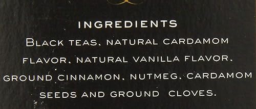 Miniatura 2 de Harney & Son's Masala Chai - Caja de 20 bolsitas de té (40 en total), mezcla de té negro picante con cardamomo, vainilla y especias picantes, 20